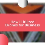 How I Utilized Drones for Business